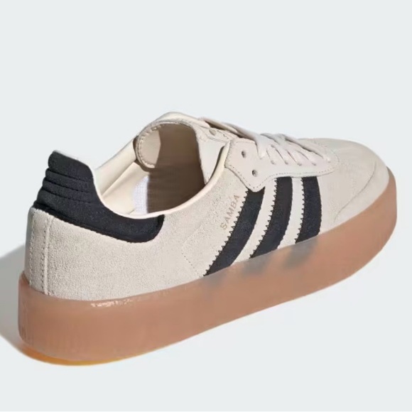 Adidas Sambae Wonder White / Core Black / Gum. Size 7 Women’s Brand New in Box - Picture 5 of 8